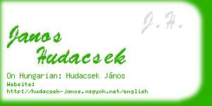 janos hudacsek business card
